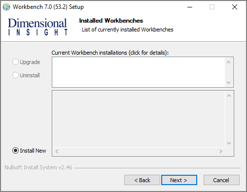 The Installed Workbenches window; options to Upgrade, Uninstall, and Install New.